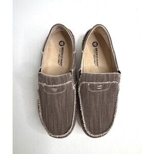 Gecko Man Walk Hero Mens 11 Gray Canvas Slip On Loafers Orthotic Support Shoes